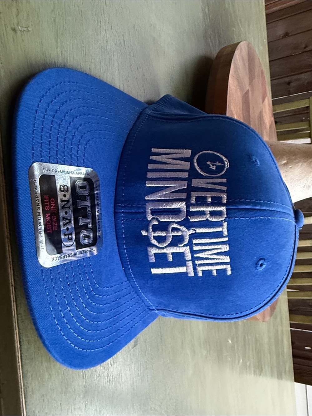 New Otto Snap "Overtime Mindset" Baseball Cap - Royal Blue Adjustable Snapback